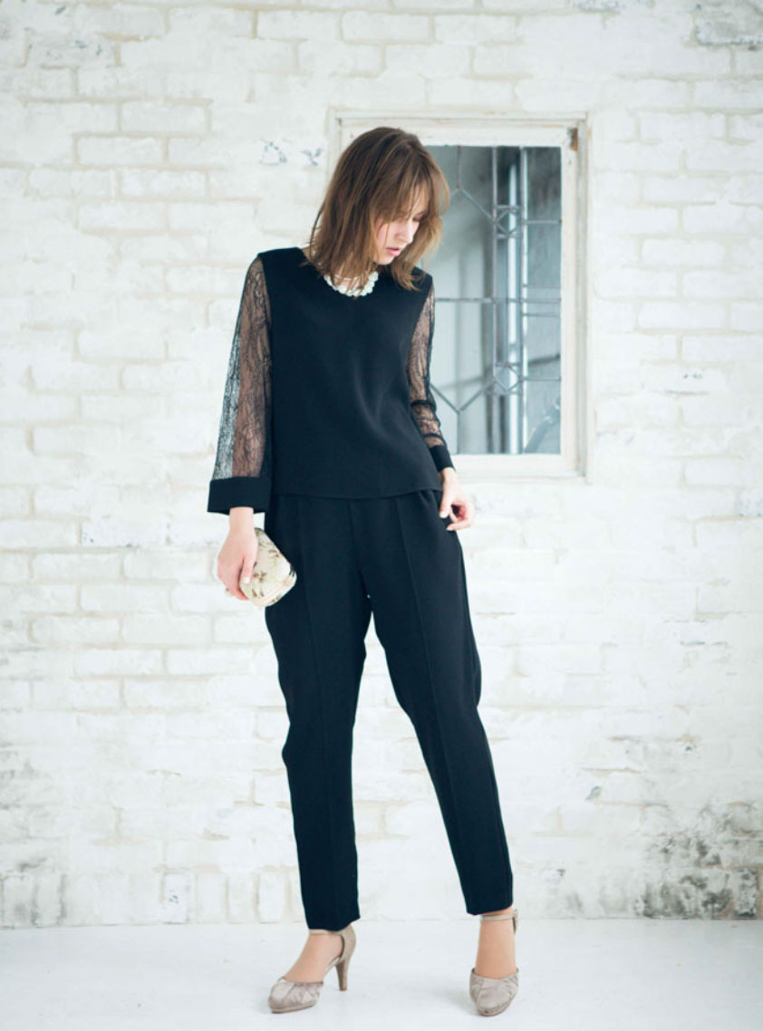 千秋　ルルレモン long sleeve レース丈 Ribbed Contoured High-Rise Tight 28