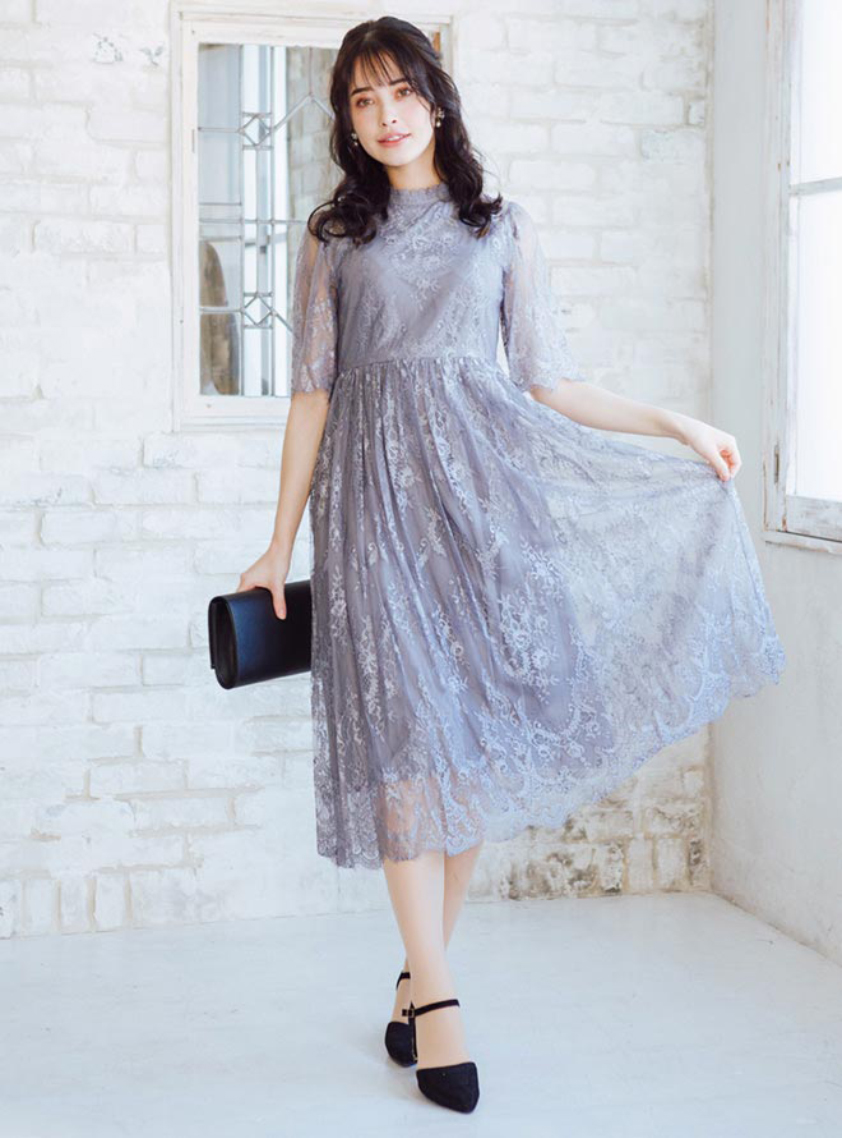 新作 ★ルルレモン★ 3色 長袖ドレス Lulu felice 紫グラデーションドレス LU-0128【結婚式 カラー