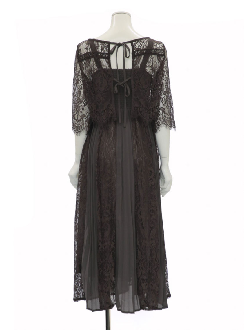 2wayシアーレースブラウス付きワンピース｜結婚式パーティのレンタル