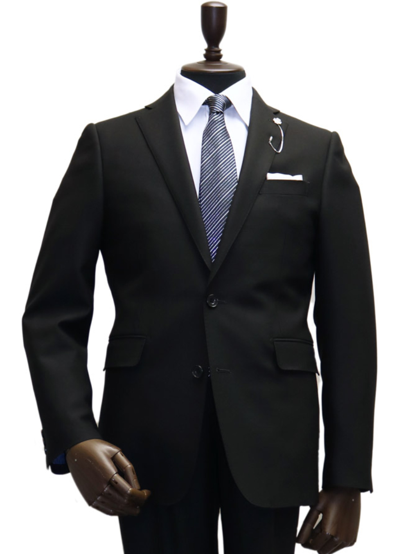 メンズブラックフォーマル（冠婚葬祭）】スーツ001｜結婚式パーティの