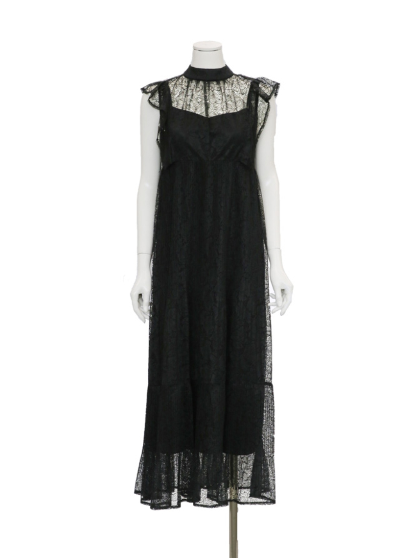 フレアスリーブバックリボンノースリーブワンピース｜結婚式パーティの