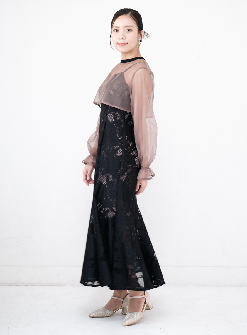 2wayシフォンマーメイドドレス｜結婚式パーティのレンタルドレス