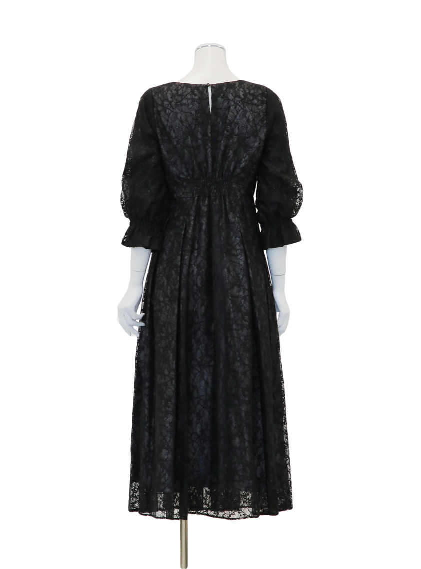 ヴィンテージレースVネックワンピース｜結婚式パーティのレンタル