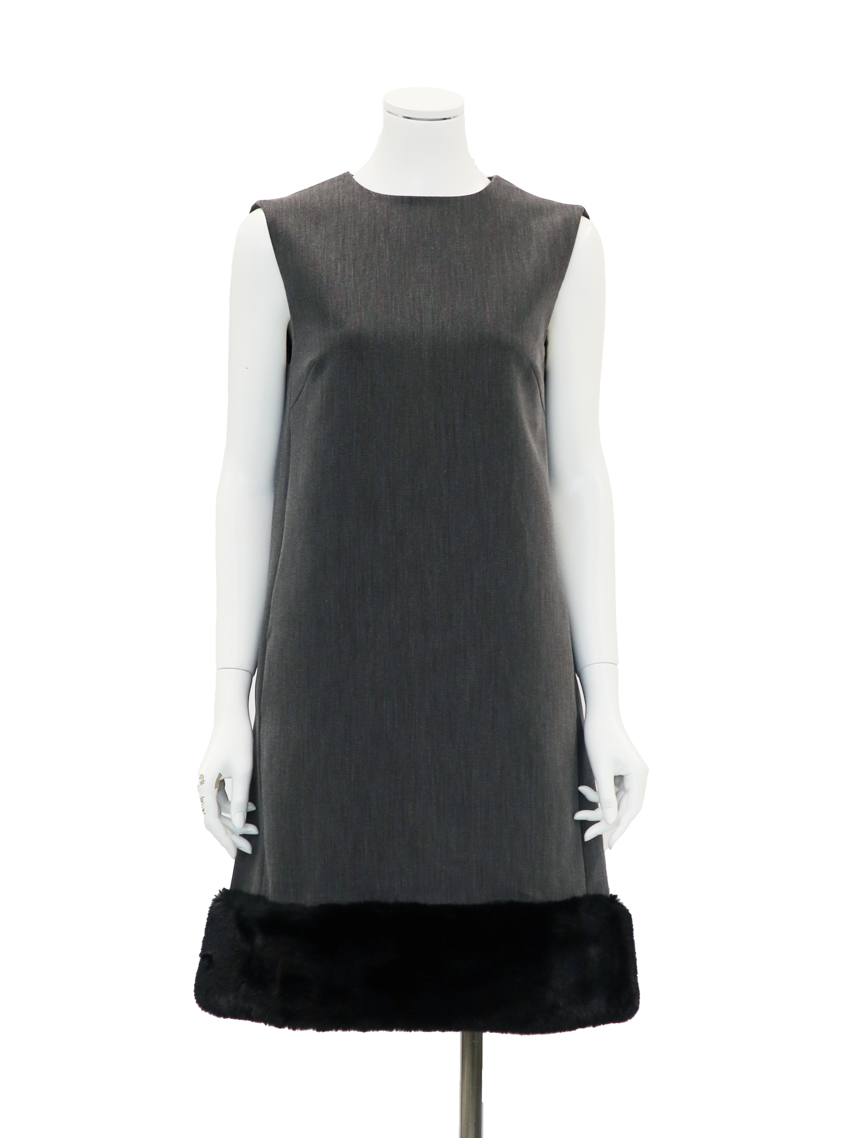 CELFORD】裾ファーミニワンピース｜結婚式パーティのレンタルドレス