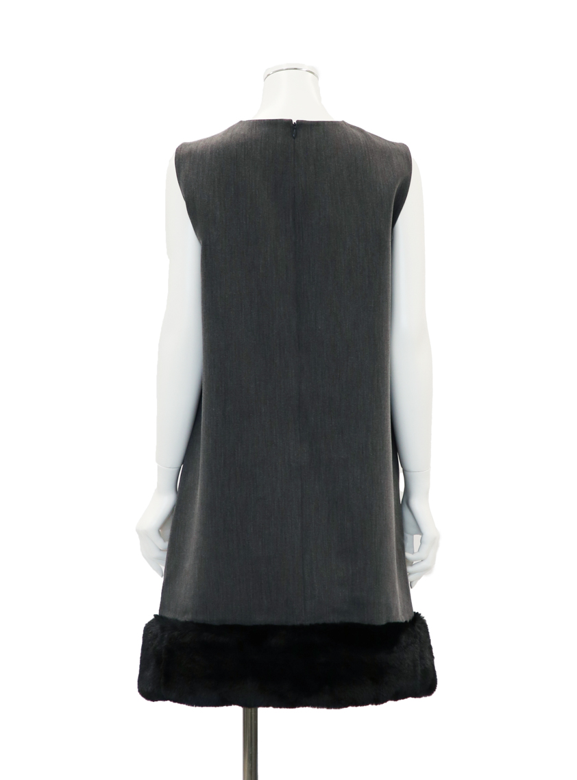 CELFORD】裾ファーミニワンピース｜結婚式パーティのレンタルドレス