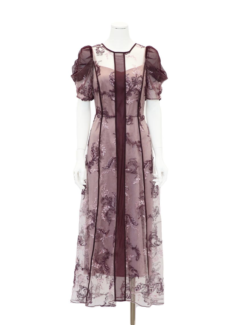 FRAY.ID】コードフラワーレースワンピース｜結婚式パーティの