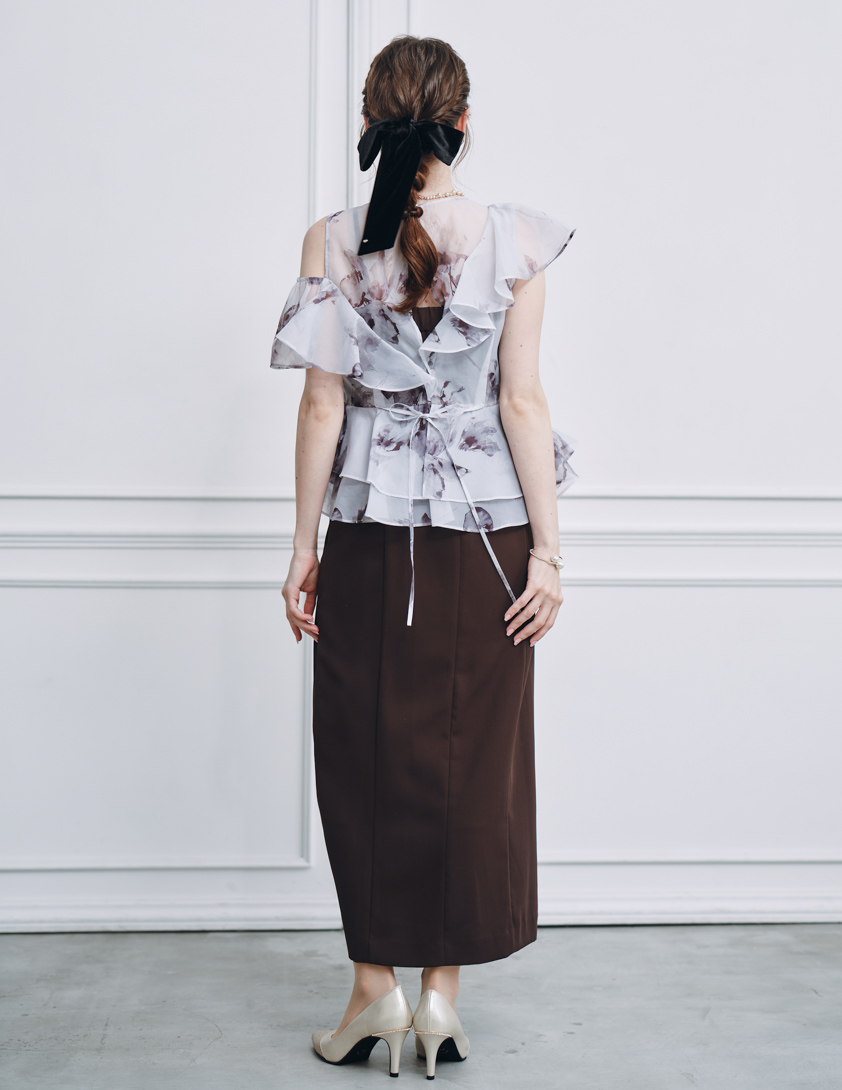 FRAY I.D】ラッフルブラウスセットワンピース｜結婚式パーティの