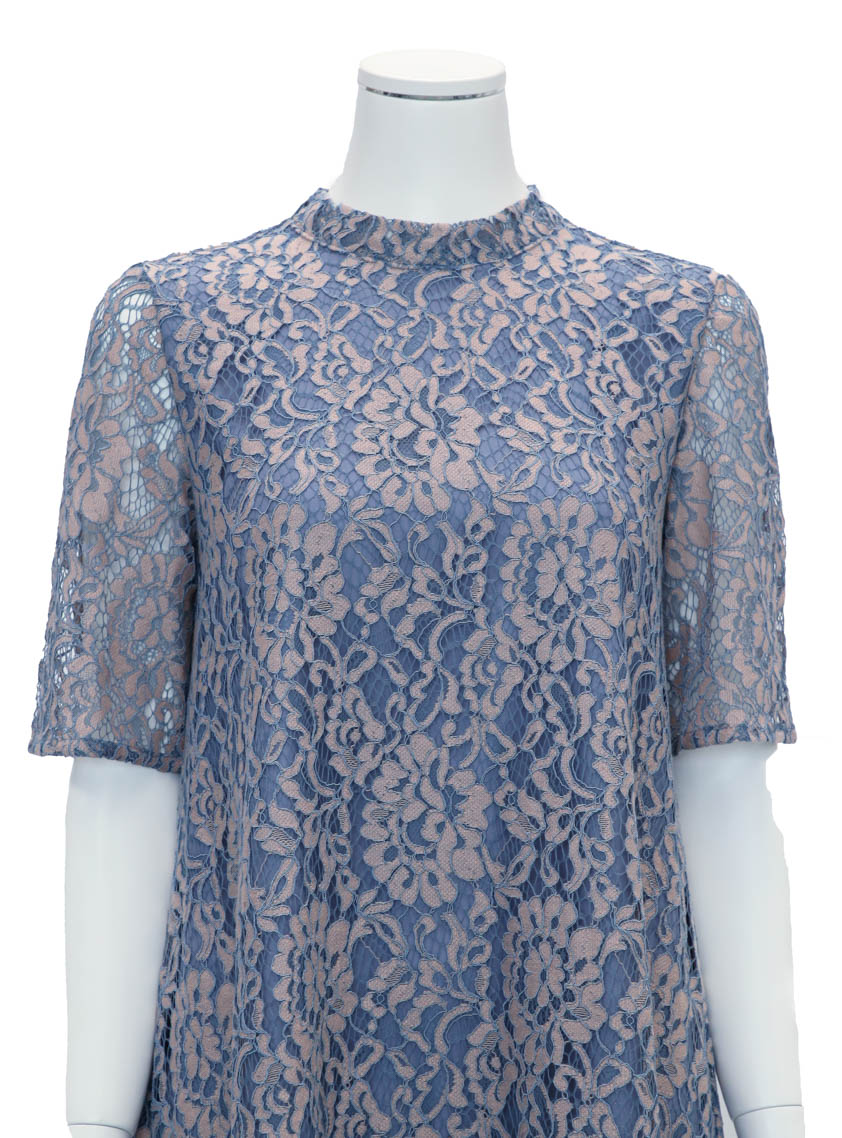 kaene】パイピングレースAラインドレス｜結婚式パーティのレンタル