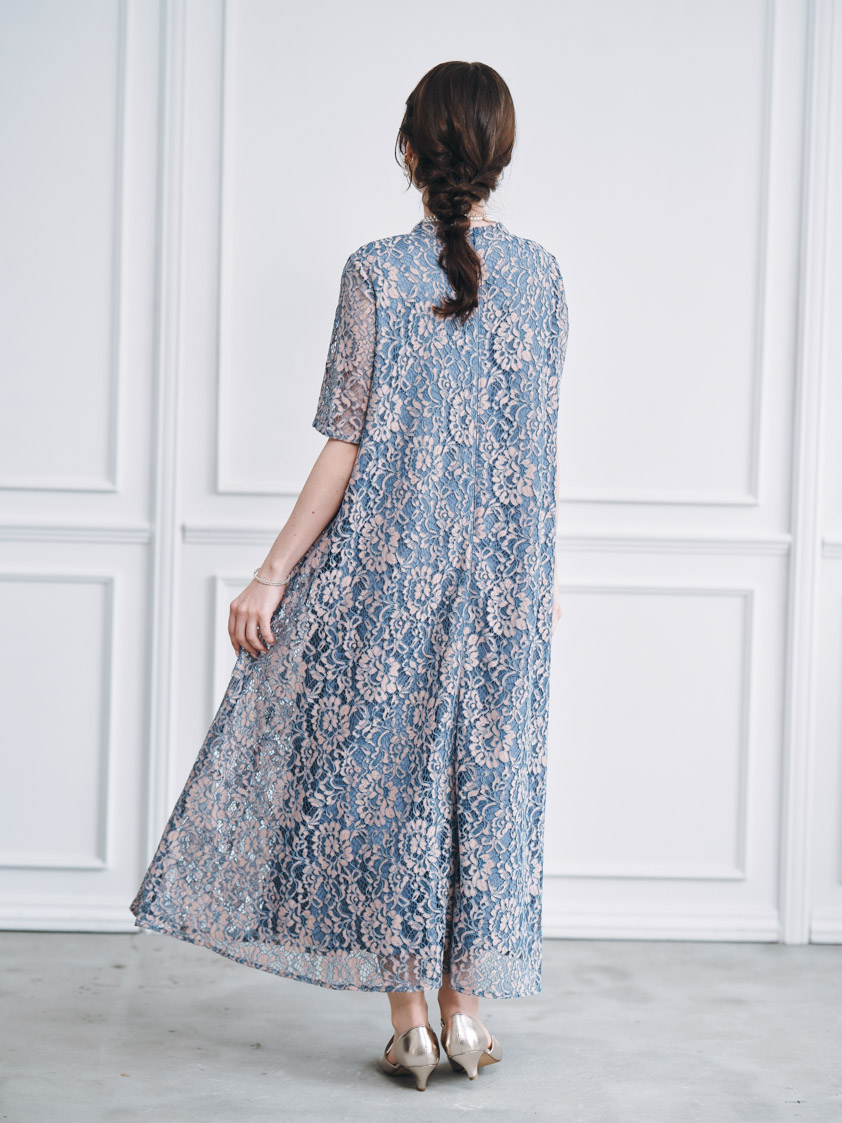 Kaene. パイピングレースAラインドレス　妊婦OK kaene】パイピングレースAラインドレス｜結婚式パーティの