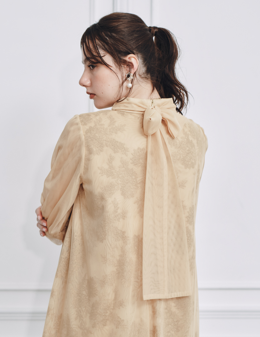 kaene】テントライン3レイヤーワンピース｜結婚式パーティのレンタル