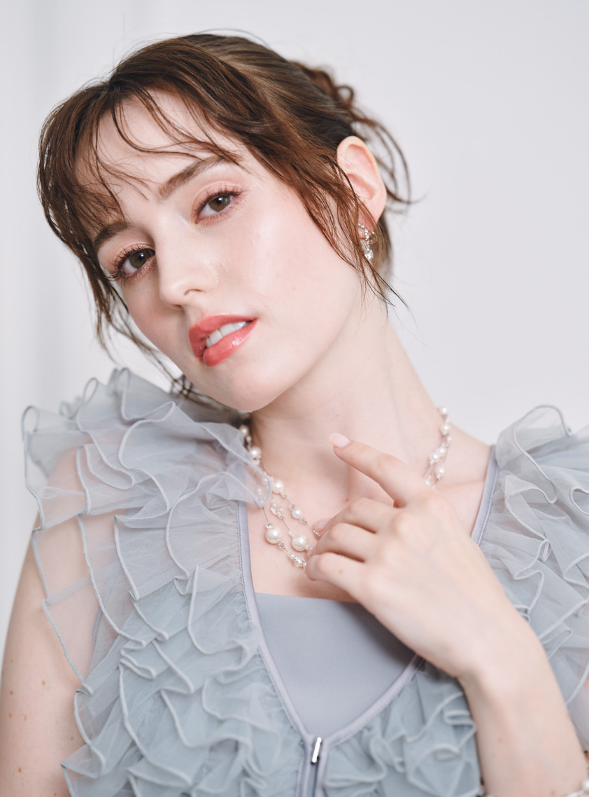 SNIDEL】エンブロイダリーチュールワンピース｜結婚式パーティの