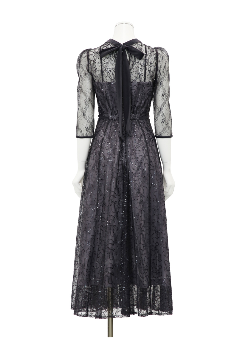 SNIDEL】スパークルレースワンピース｜結婚式パーティのレンタルドレス