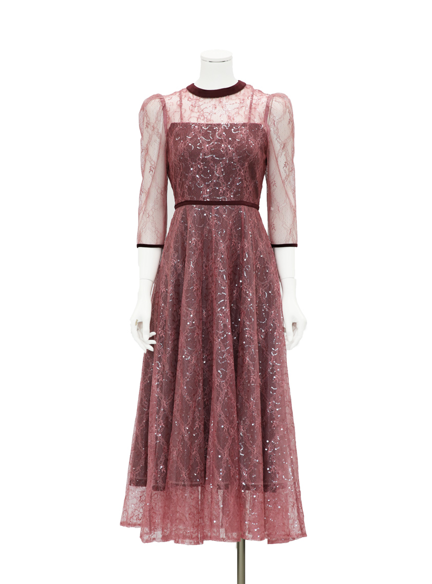 SNIDEL】スパークルレースワンピース｜結婚式パーティのレンタルドレス