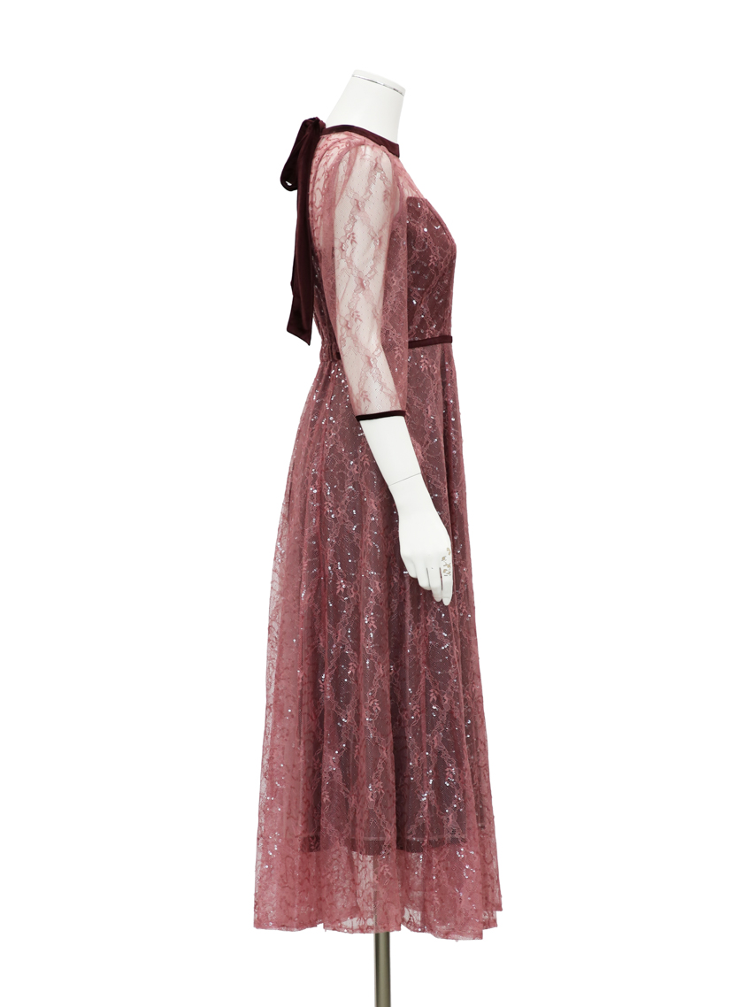 SNIDEL】スパークルレースワンピース｜結婚式パーティのレンタルドレス