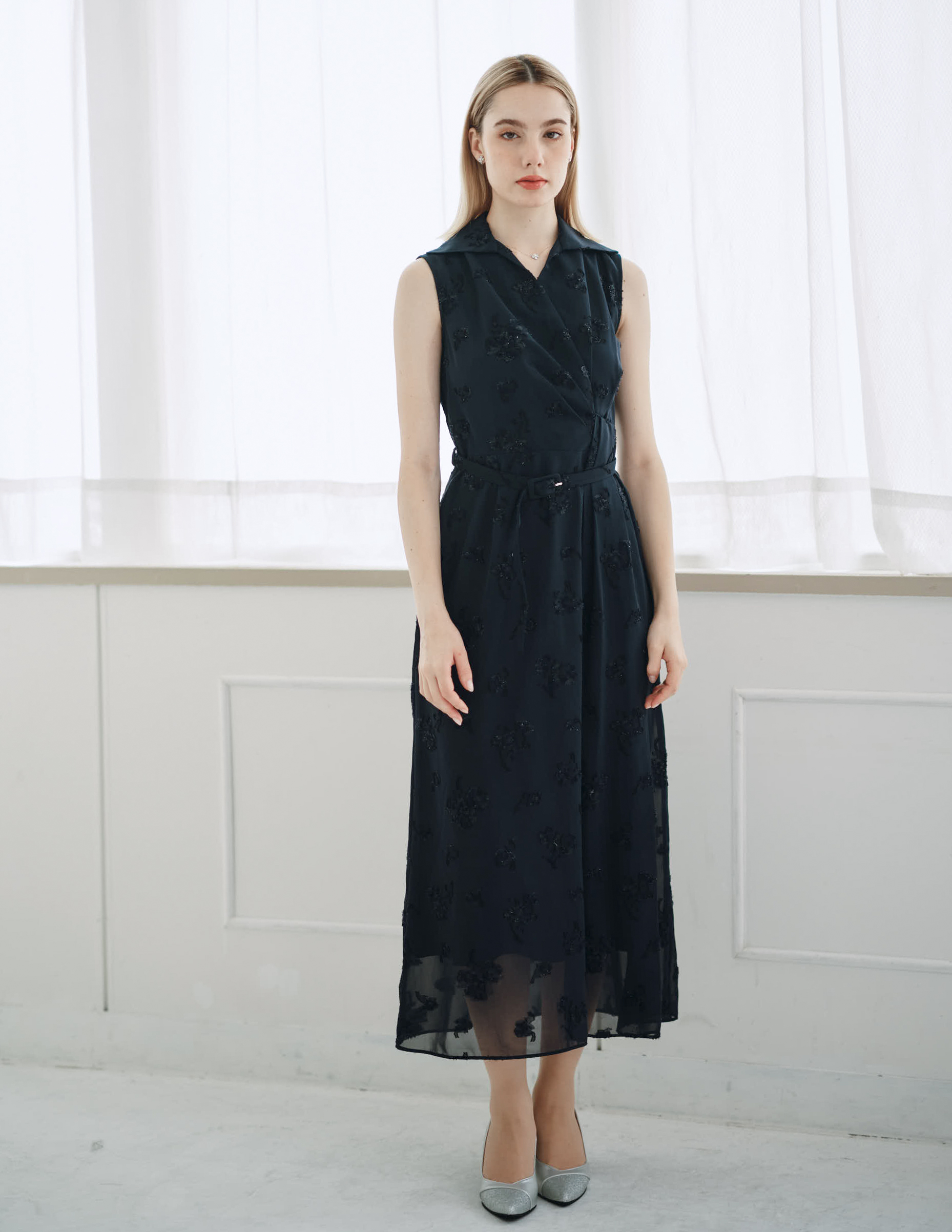 【HIGH QUALITY】ラメジャガードカシュクールワンピース 0サイズ SNIDEL】ラメジャガードカシュクールワンピース｜結婚式パーティの