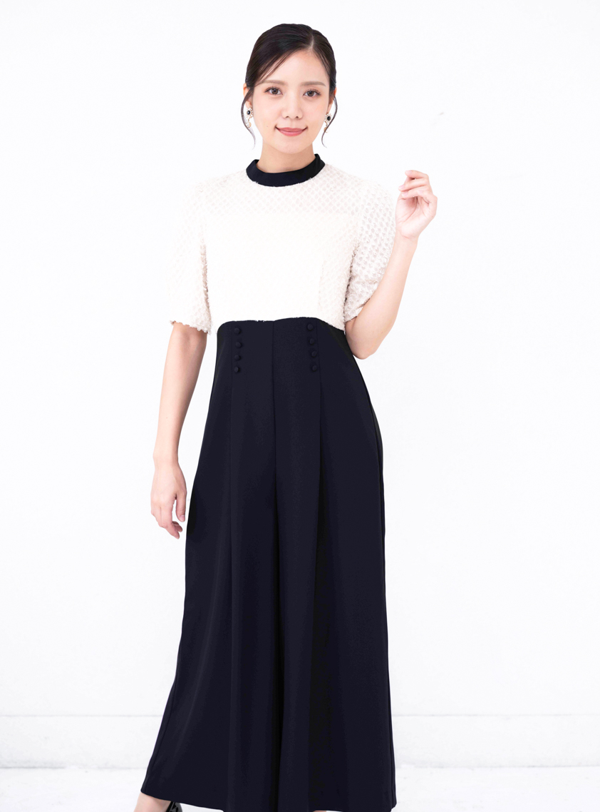 トップスシャギーオールインワンワイドパンツ｜結婚式パーティの
