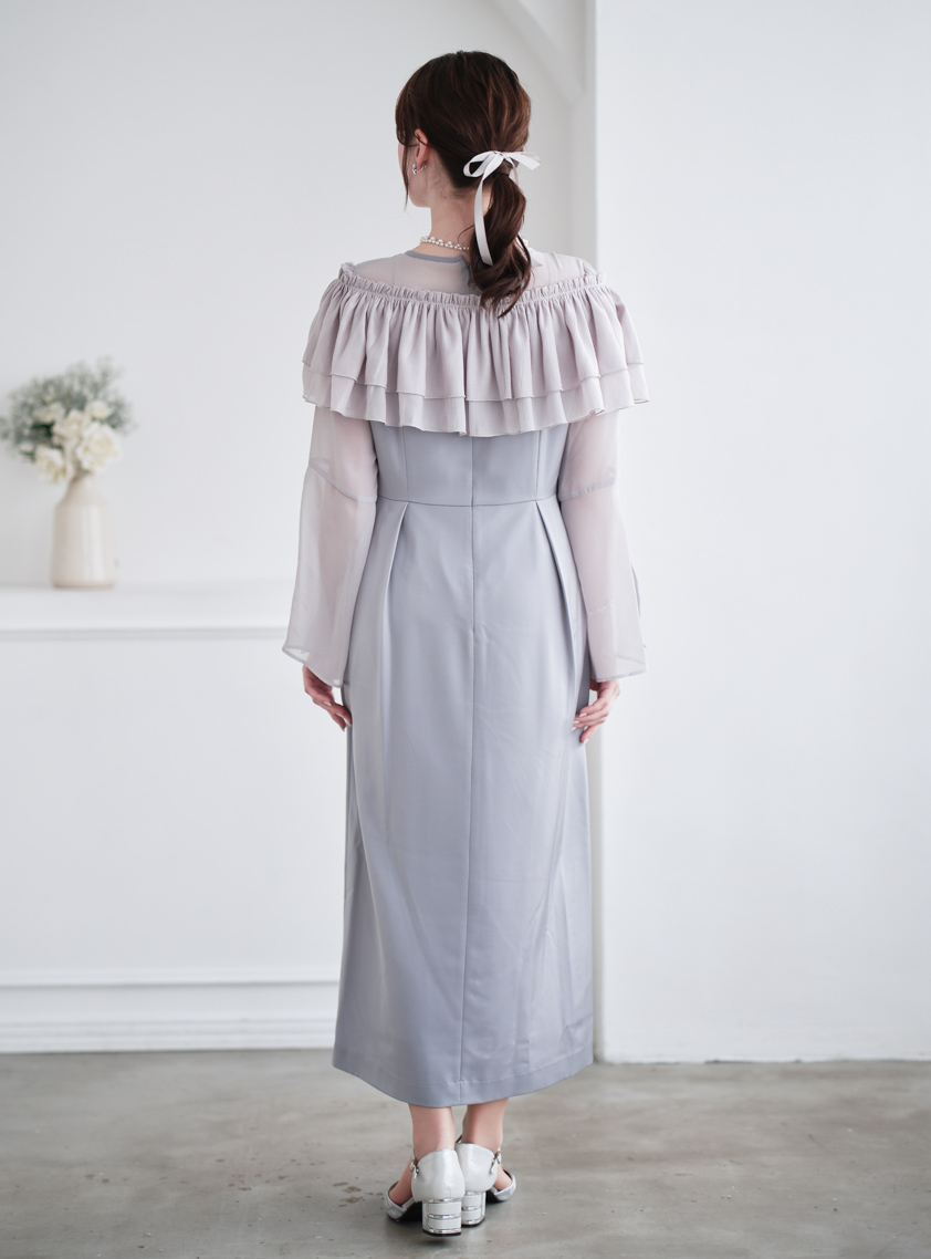 maison celon 2way可 マルチウェイツイードドレスワンピース SALE