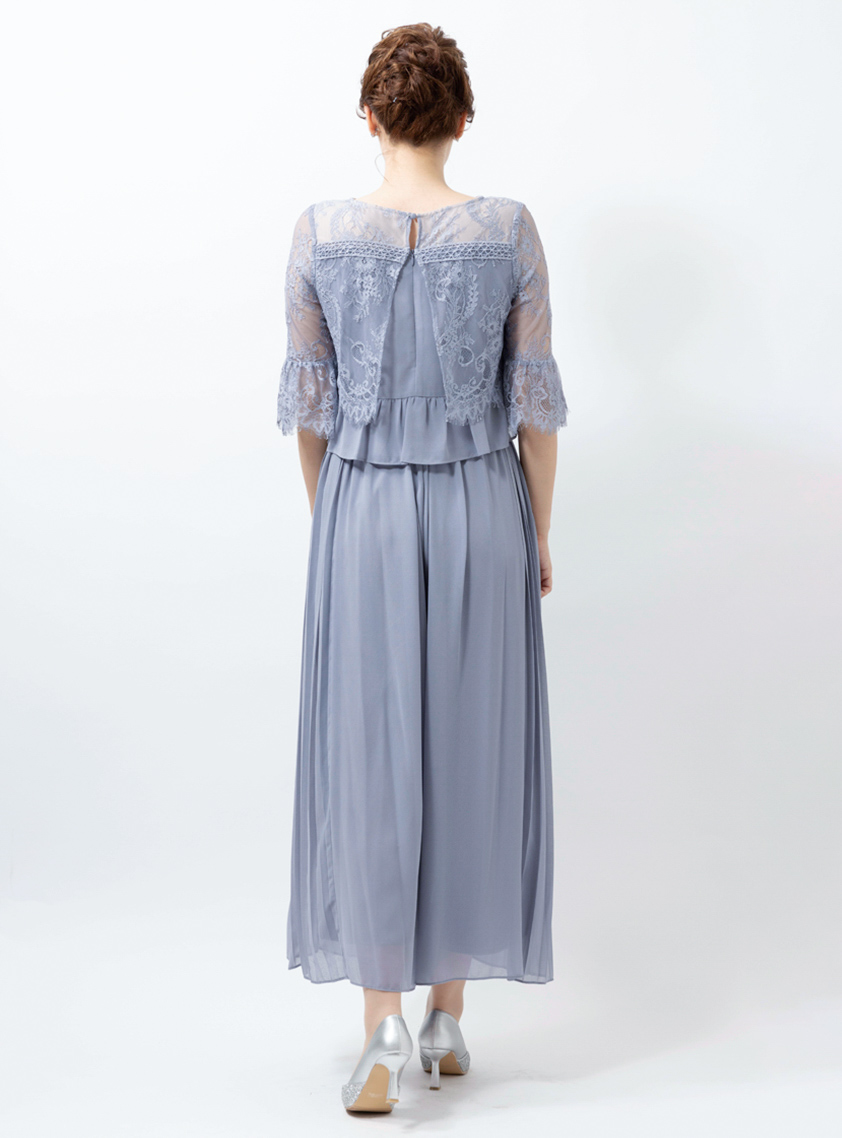 セットアップ】袖付きレーストップスワイドパンツ｜結婚式